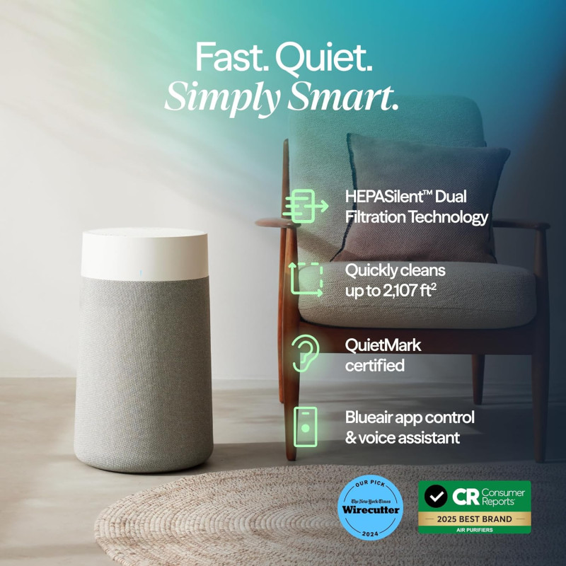 Purificateur d'air BLUEAIR 311i Max WiFi pour pièces moyennes