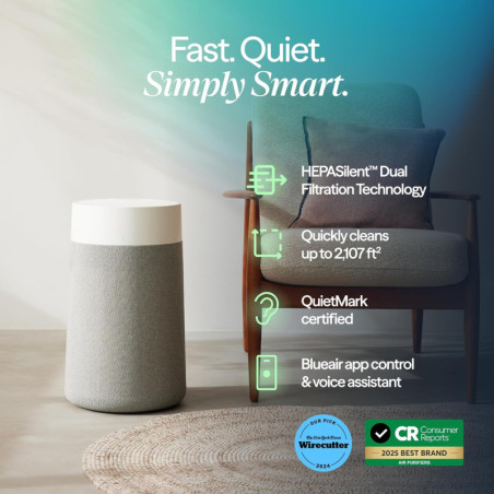BLUEAIR Blue Pure 311i Max Smart Air Purifier for Medium Rooms 1800 Sq Ft