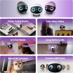 Enabot EBO Air 2 Plus : Robot Caméra AI avec Vision Nocturne