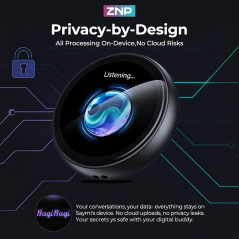 ZNP AI Digital Badge: Bluetooth Translator for 60 Languages, Offline Use