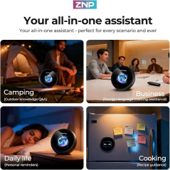 ZNP AI Digital Badge: Bluetooth Translator for 60 Languages, Offline Use