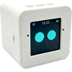 Mini Assistant Vocal IA Blanc – Chatbot, Stickers, Multi-Modèles