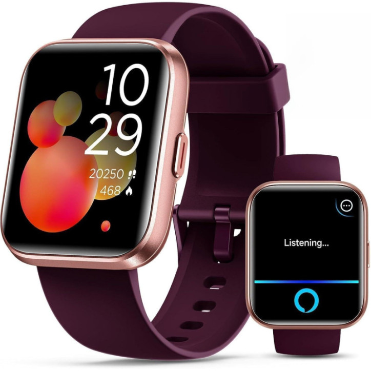 Montre Connectée Femme 1.8'' avec Alexa, Suivi Santé, Appels, Notifications, 120 Modes Sport, Étanche Montre Connectée Femme 1.8'' avec Alexa, Suivi Santé, Appels, Notifications, 120 Modes Sport, Étanche