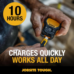 DEWALT Wearable Bluetooth Speaker - Clip-On, Water-Resistant, Hands-Free