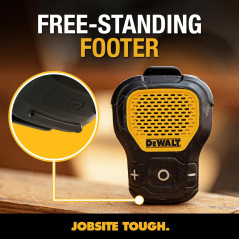 Enceinte Bluetooth DEWALT portable résistante à l'eau jaune