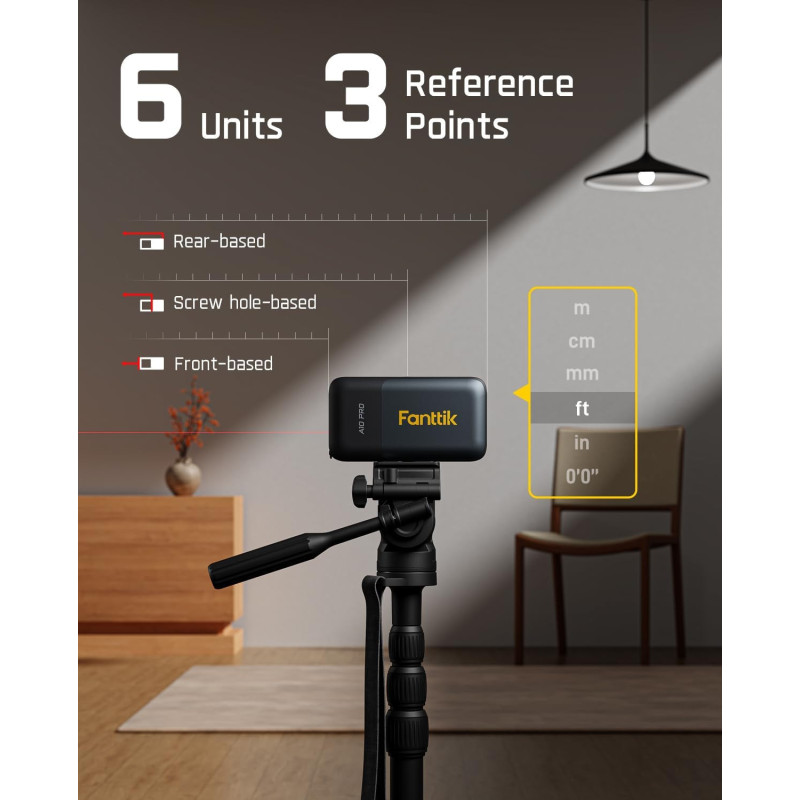 Fanttik A10 Pro 2-in-1 Laser Tape Measure with HD Display & Rechargeable Battery