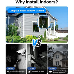 5MP 3K Magnetic Window Camera with Night Vision & AI Detection, WiFi6