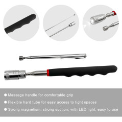 Kit 2 Outils Magnétiques Télescopiques avec LED 8 lb