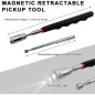 Set 2 pcs outils télescopiques magnétiques 1,5 kg avec LED - lampe torche aimantée pour hommes Set 2 pcs outils télescopiques magnétiques 1,5 kg avec LED - lampe torche aimantée pour hommes