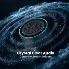 MagBeat Midnight Bluetooth Speaker with Magnetic Wireless Charger, TWS, 10H Playtime, IPX7 Waterproof, Aluminum Design