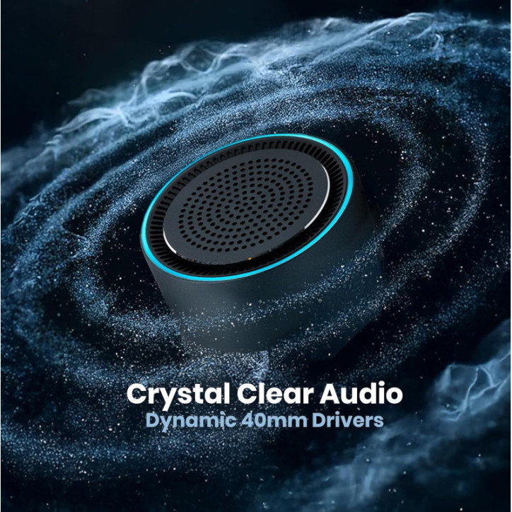 MagBeat Midnight Bluetooth Speaker with Magnetic Wireless Charger, TWS, 10H Playtime, IPX7 Waterproof, Aluminum Design
