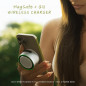MagBeat Midnight Bluetooth Speaker with Magnetic Wireless Charger, TWS, 10H Playtime, IPX7 Waterproof, Aluminum Design