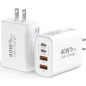 40W USB C 4-Port Wall Charger with PD & QC 3.0 Fast Charging for iPhone, iPad, Galaxy S25 – 2 Pack 40W USB C 4-Port Wall Charger with PD & QC 3.0 Fast Charging for iPhone, iPad, Galaxy S25 – 2 Pack
