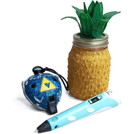 Stylo d'impression 3D SCRIB3D P1 avec écran, 3 filaments PLA, livre de pochoirs et chargeur
