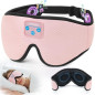 Voerou Masque de Sommeil avec Casque Bluetooth 5.4, Tissu Respirant & Haut-parleurs HD Stéréo
