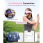 Voerou Masque de Sommeil avec Casque Bluetooth 5.4, Tissu Respirant & Haut-parleurs HD Stéréo