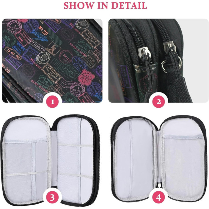 COSHAYSOO Trousse Vintage Organiseur Câbles Électroniques Cadeau Voyage Femme Pratique et Unique COSHAYSOO Trousse Vintage Organiseur Câbles Électroniques Cadeau Voyage Femme Pratique et Unique