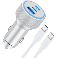 Chargeur Voiture WODENTA 67W USB C 3 Ports pour iPhone/iPad
