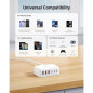 Chargeur USB C 100W GaN 6 Ports, Station de Charge Rapide avec Câble 5ft pour iPhone, iPad, Galaxy Chargeur USB C 100W GaN 6 Ports, Station de Charge Rapide avec Câble 5ft pour iPhone, iPad, Galaxy