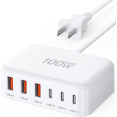 Chargeur USB C 100W GaN 6 Ports - Station de Charge Rapide 2026