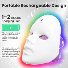 7-in-1 Red Light Therapy LED Facial Mask for Skin Care – Home & Salon