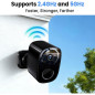 Caméras de Sécurité Extérieures Sans Fil 2K UHD 2026, Vision Nuit Couleur, Batterie 6 Mois, IP66, WiFi Dual-Band Caméras de Sécurité Extérieures Sans Fil 2K UHD 2026, Vision Nuit Couleur, Batterie 6 Mois, IP66, WiFi Dual-Band