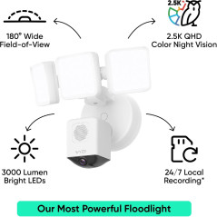 WYZE Floodlight Camera Pro - 2.5K HD, 3000-Lumen, Alexa & Google Compatible