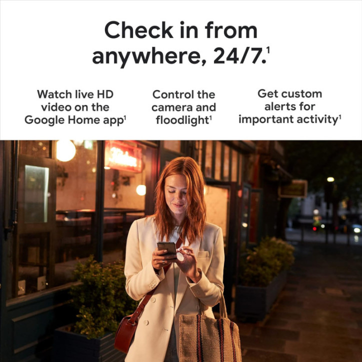 Google Nest Cam with Floodlight - Outdoor Security Camera with Floodlight, White, 1 Count Google Nest Cam with Floodlight - Outdoor Security Camera with Floodlight, White, 1 Count