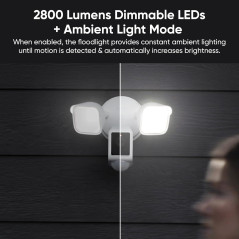 WYZE Floodlight Camera v2 - 2K HD Outdoor Security with Color Night Vision