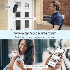 GMK Wireless 4-Pack 2K Outdoor Security Cameras with Color Night Vision