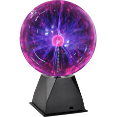 PowerTRC 8 Battery-Powered Plasma Ball Lamp – Touch & Sound Activated, Party & Science Decor Gift