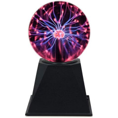 Hooyi 8 Inch Magic Plasma Ball - Sound Sensitive Neon Lightning Globe