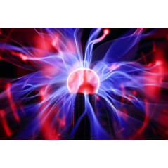 Hooyi 8 Inch Magic Plasma Ball - Sound Sensitive Neon Lightning Globe