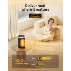 DREO Chauffage Électrique Portable 1500W avec Thermostat, Télécommande, Minuteur 12H, Écran Digital, 5 Modes