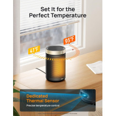 Chauffage Électrique DREO 1500W Portable avec Thermostat & Minuteur