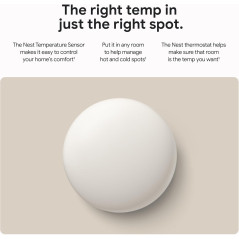 Capteur Température Google Nest 2e Gén - Confort & Programmation