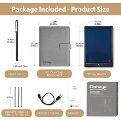 Ophaya Digital Smart Pen & Notebook Set – Instant Note Sync & Text Convert