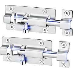 Verrou à Glissière FATLODA 2 Pack, Acier Inoxydable 3 Robust