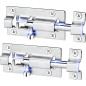 FATLODA Lot de 2 Verrous Coulissants en Acier Inoxydable 3 avec 12 Vis, Fini Brossé pour Porte FATLODA Lot de 2 Verrous Coulissants en Acier Inoxydable 3 avec 12 Vis, Fini Brossé pour Porte