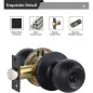 Lanwandeng Matte Black Door Knobs with Lock & Keys, Interior/Exterior Bedroom & Bathroom Entry Door Lock Lanwandeng Matte Black Door Knobs with Lock & Keys, Interior/Exterior Bedroom & Bathroom Entry Door Lock