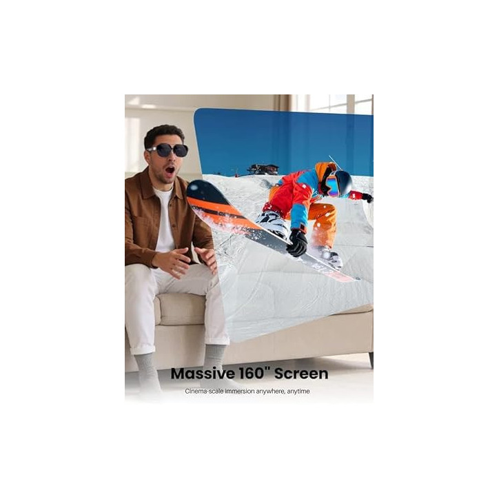 Lunettes AR TOZO VIZO Z1 Pro, écran 160, Micro-OLED 120Hz, 2D/3D, stéréo, USB-C, portables et détachables Lunettes AR TOZO VIZO Z1 Pro, écran 160, Micro-OLED 120Hz, 2D/3D, stéréo, USB-C, portables et détachables