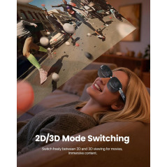 TOZO VIZO Z1 Pro AR Glasses, 160 Virtual Screen, 120Hz Micro-OLED, 2D/3D, Dual Speakers, USB-C Plug & Play