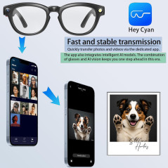 Smart 4K UHD Camera Glasses with AI Translation, Bluetooth Audio, Voice Assistant & Photochromic Lenses