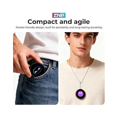 ZNP AI Smart Badge: Custom Patterns, 60-Language Translator & HD Touchscreen