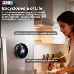 ZNP AI Smart Badge: Custom Patterns, 60-Language Translator & HD Touchscreen