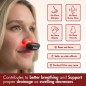 NoMore Thérapie Lumière Rouge Originale pour Nez – Dispositif LED Nasal USB pour Nez Sec & Sinus Confort NoMore Thérapie Lumière Rouge Originale pour Nez – Dispositif LED Nasal USB pour Nez Sec & Sinus Confort