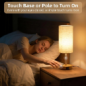 High-Sensitivity Touch Table Lamp, 3-Level Dimmable Bedside Lamp with AC Outlet, USB & USB-C – Warm Wooden Finish High-Sensitivity Touch Table Lamp, 3-Level Dimmable Bedside Lamp with AC Outlet, USB & USB-C – Warm Wooden Finish