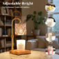 Hong-in Dimmable Candle Warmer Lamp with Timer & Adjustable Height, Vintage Amber Glass Wax Melt Warmer Gift Hong-in Dimmable Candle Warmer Lamp with Timer & Adjustable Height, Vintage Amber Glass Wax Melt Warmer Gift
