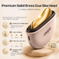 ZDEER GS5 Brass Electric Heated Gua Sha Facial Sculpting Tool with Vibration & LED Red Light Therapy – Pink