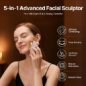 ZDEER GS5 Brass Electric Heated Gua Sha Facial Sculpting Tool with Vibration & LED Red Light Therapy – Pink